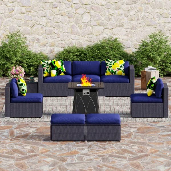 Alyah 7 - Person Outdoor Seating Group with Cushions