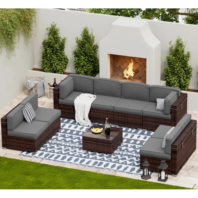 Keolani 8 - Person Outdoor Seating Group with Cushions