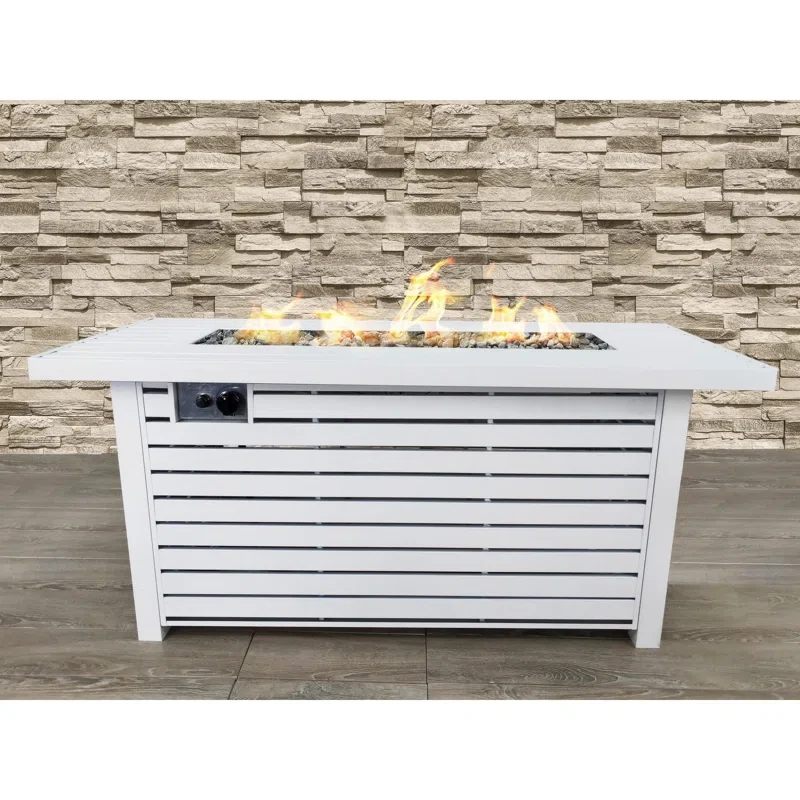 Cameran 24.08'' H x 22.08'' W Stainless Steel Outdoor Fire Pit Table with Lid