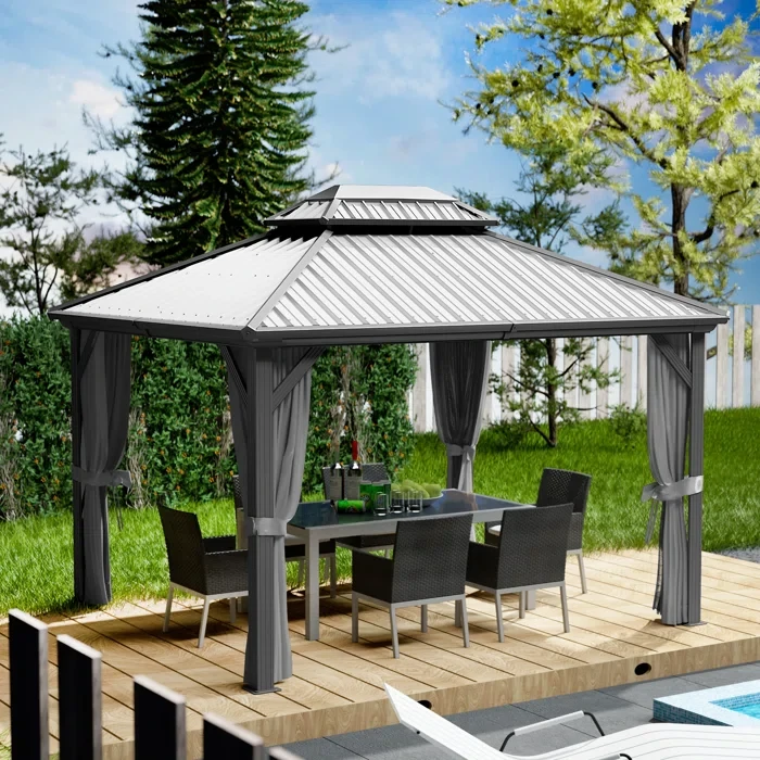 Kozyard Caesar Hardtop Aluminum Gazebo (10ft X 12ft)