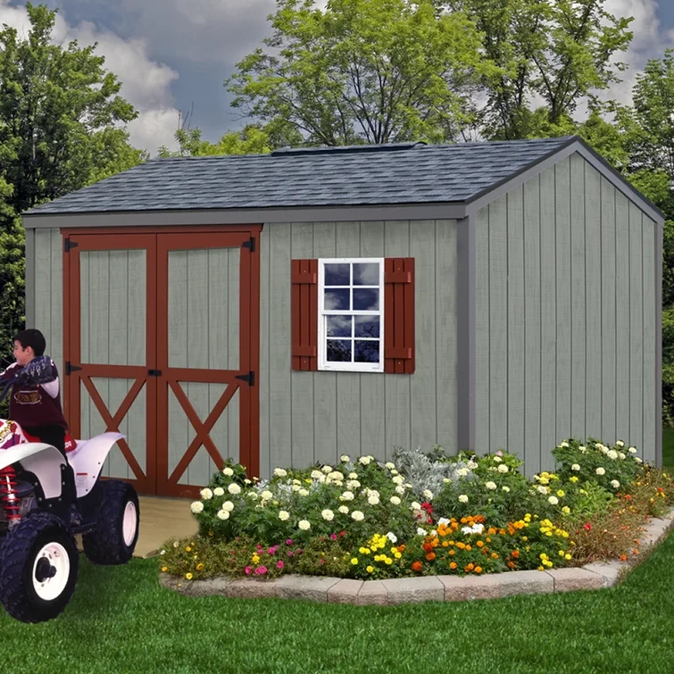 Cypress 10 ft. W x 12 ft. D Solid Wood Storage Shed