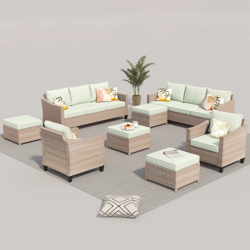 Ashonte 12 - Person Outdoor Seating Group with Cushions