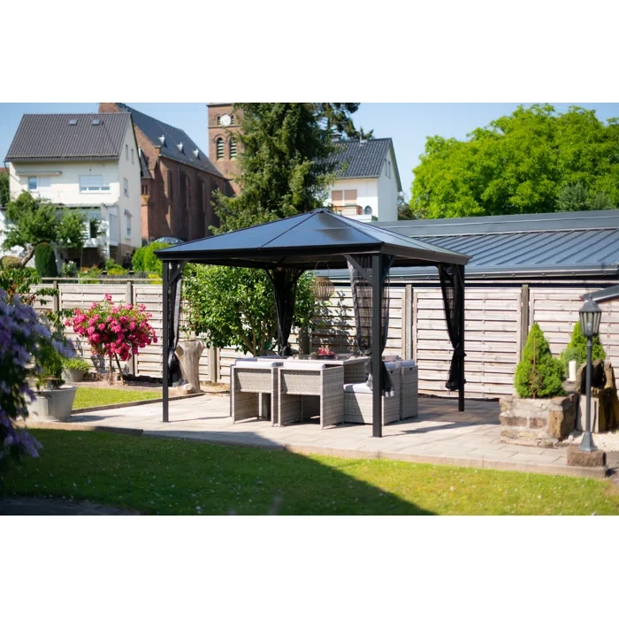 Rembert 10 Ft. W x 10 Ft. D Aluminum Patio Gazebo Gazebo