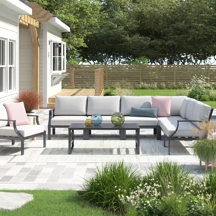 Analyssia 6 - Person Outdoor Seating Group with Cushions