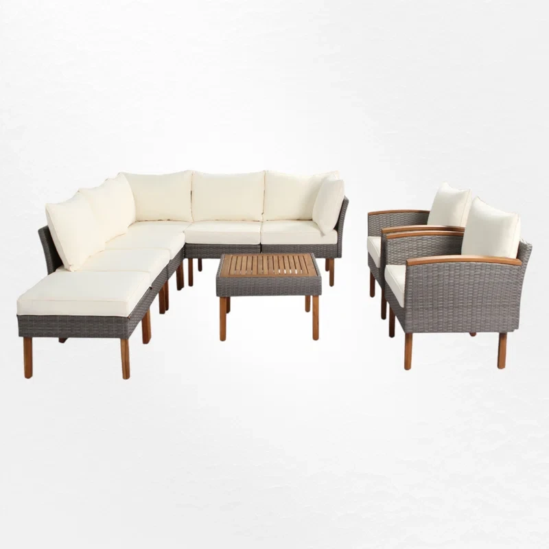 Karaya 7 - Person Outdoor Seating Group with Coffee Table