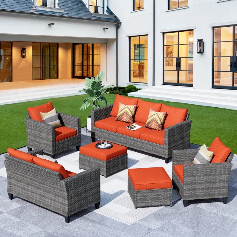 7 - Person Outdoor Seating Group with Cushions