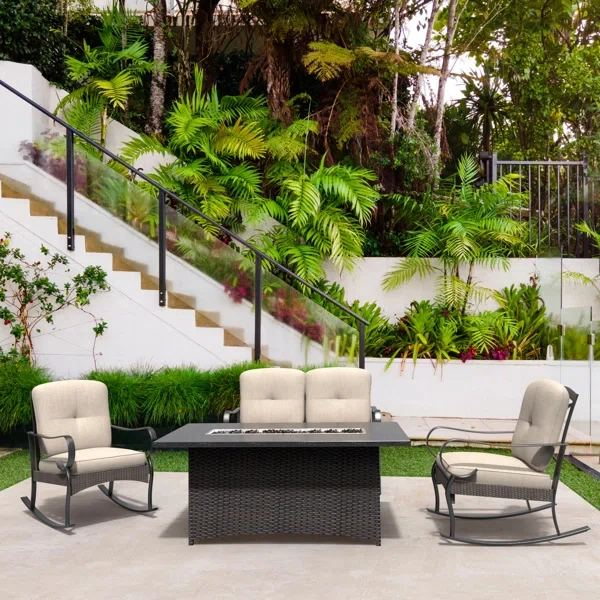 Amairany 4 - Person Outdoor Seating Group with Cushions