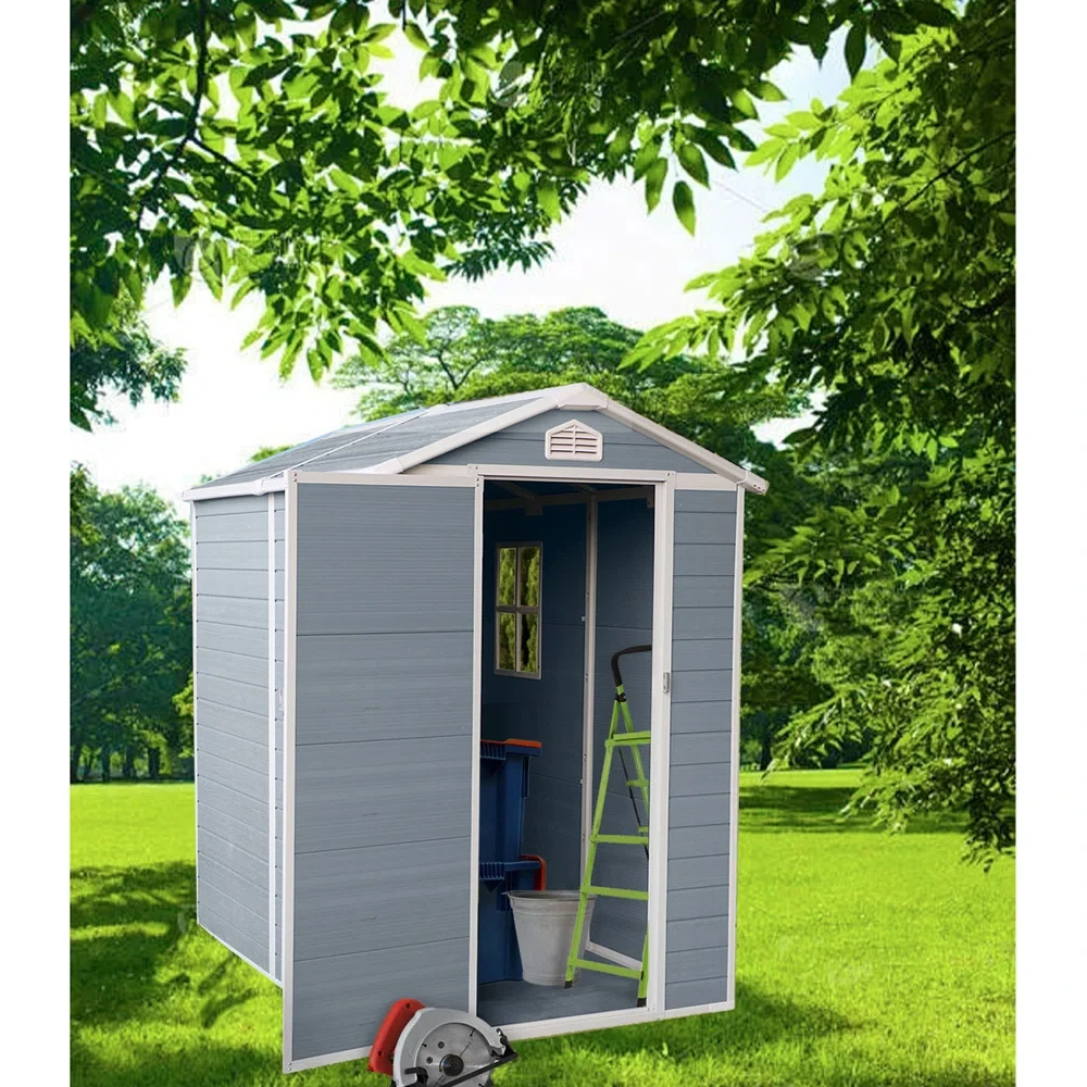 4.03 ft. W 6 ft. D Plastic Lean-To Storage Shed