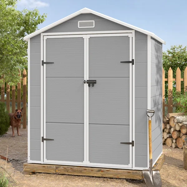 Outdoor Resin Storage Shed with Floor