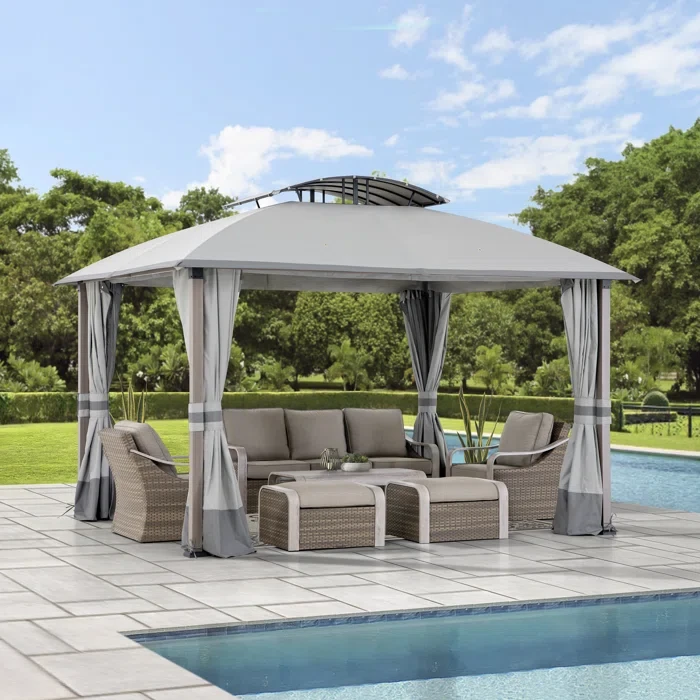 13 ft. W x 11 ft. D Patio Gazebo