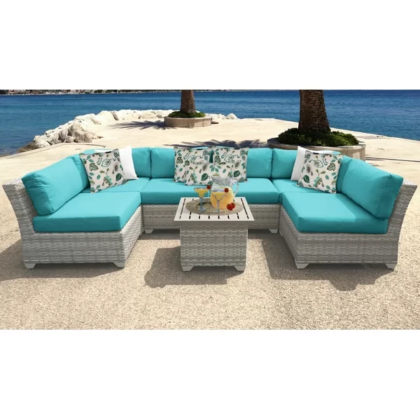 Aristidis 6 - Person Outdoor Seating Group with Cushions