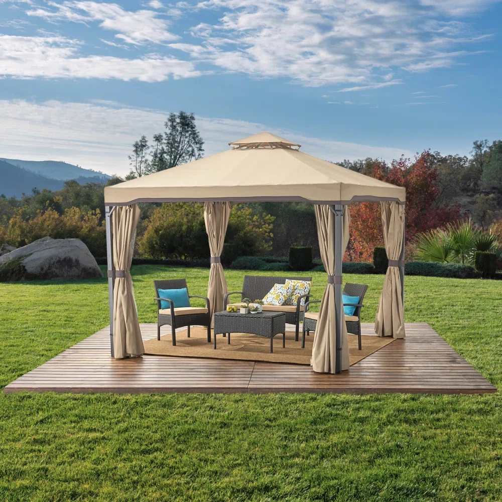 10 Ft. W x 10 Ft. D Metal Patio Gazebo