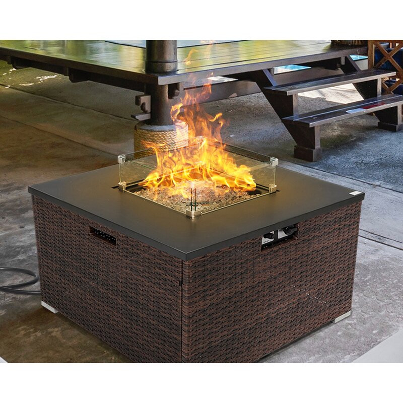 Aaeden Polyresin Propane Fire Pit Table