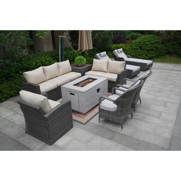 Algird 10 - Person Outdoor Seating Group with Cushions