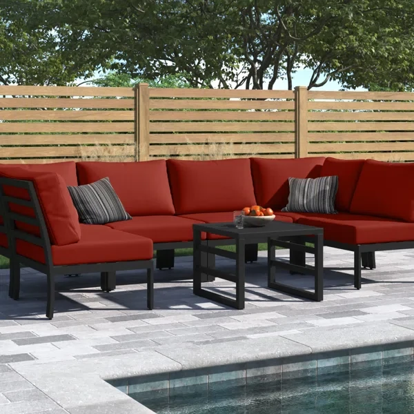 Analyssia 4 - Person Outdoor Seating Group with Cushions