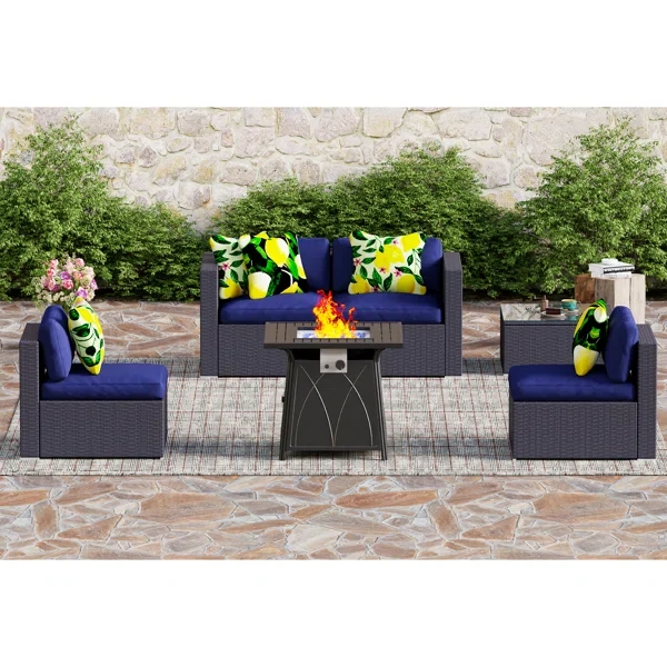 Alyah 4 - Person Outdoor Seating Group with Cushions