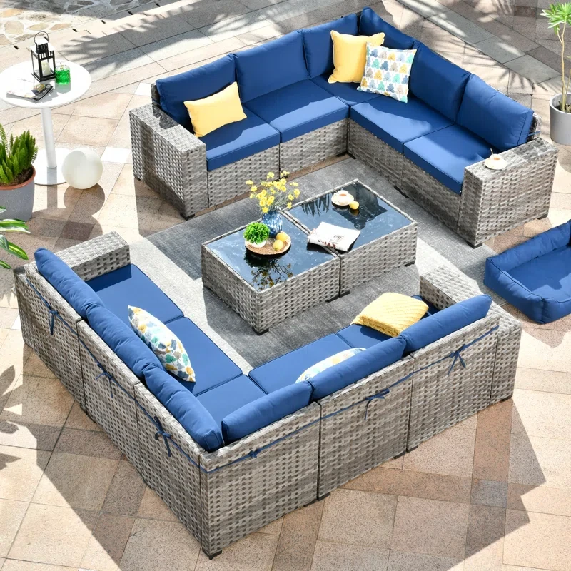 Evanna 10 - Person Outdoor Seating Group with Cushions