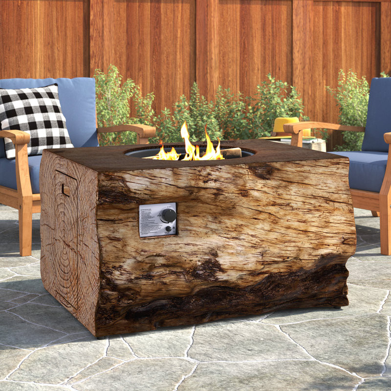 Lailyn 40" H x 34.5" Large Propane Gas Fire Pit Table for Outside Patio