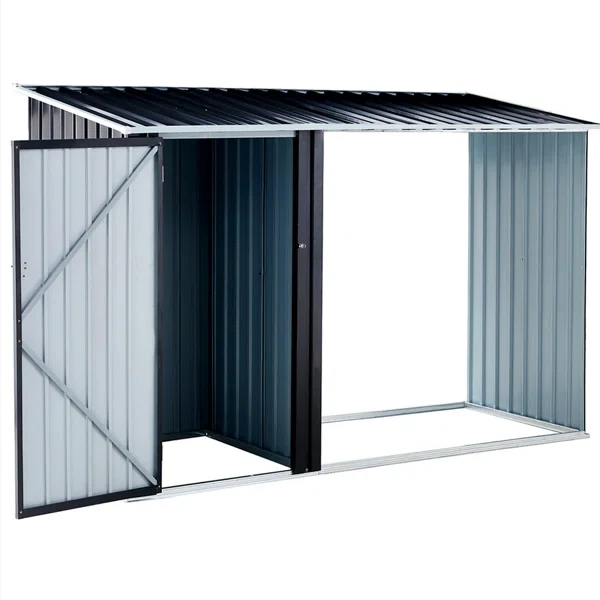 3 ft. W x 8 ft. D Steel Storage Shed