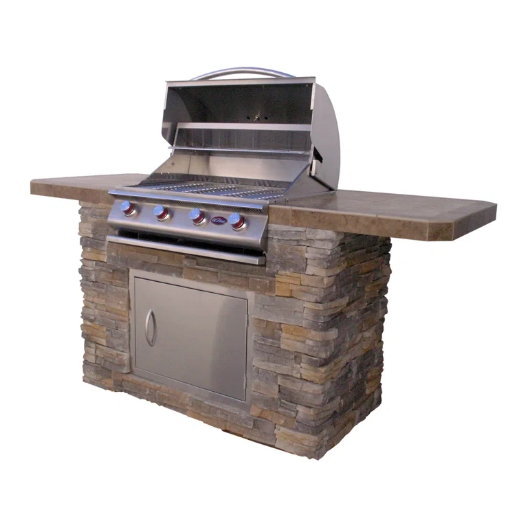 Cal Flame 87.875'' 2 BBQ Grill Island with 4 - Burner Grill