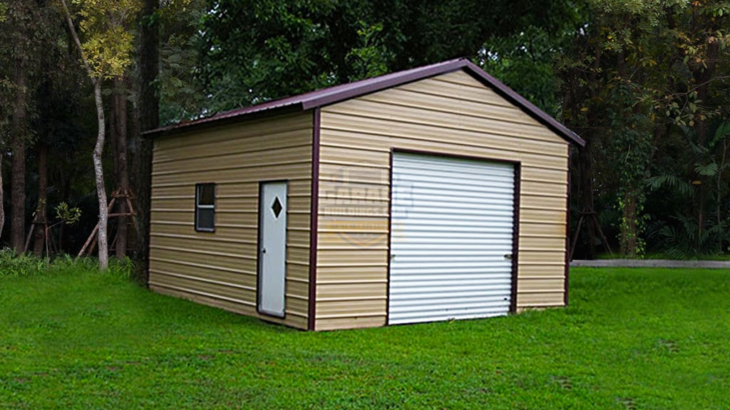 Metal Garage 18'x21' Metal Shed