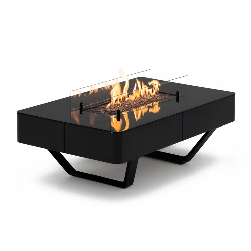 Djaun 18.1'' H x 41.7'' W Propane Outdoor Fire Pit Table