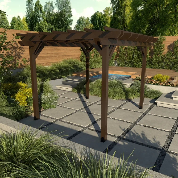 10 ft. W x 10 ft. D Ridgecrest Plastic Pergola