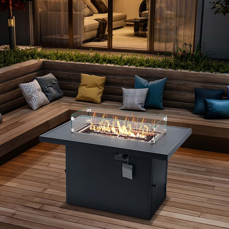 Beckman Steel Propane Fire Pit Table