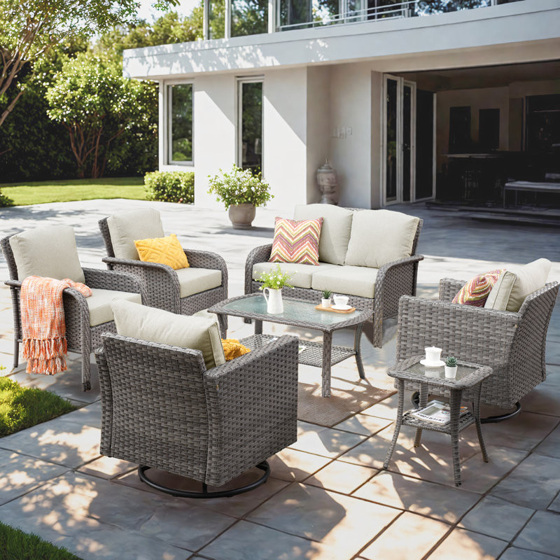 6 - Person Outdoor Seating Group With Cushions