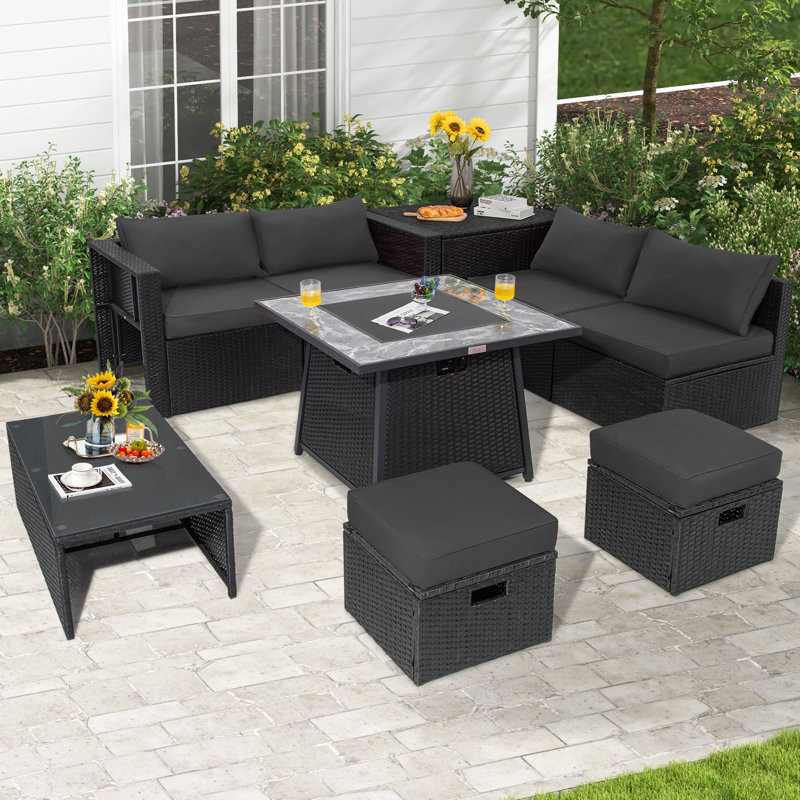 Saabir 6 - Person Outdoor Seating Group with Cushions