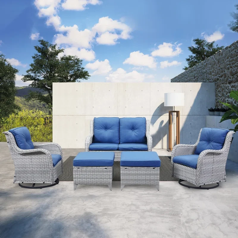 Fayaaz 4 - Person Outdoor Seating Group with Cushions