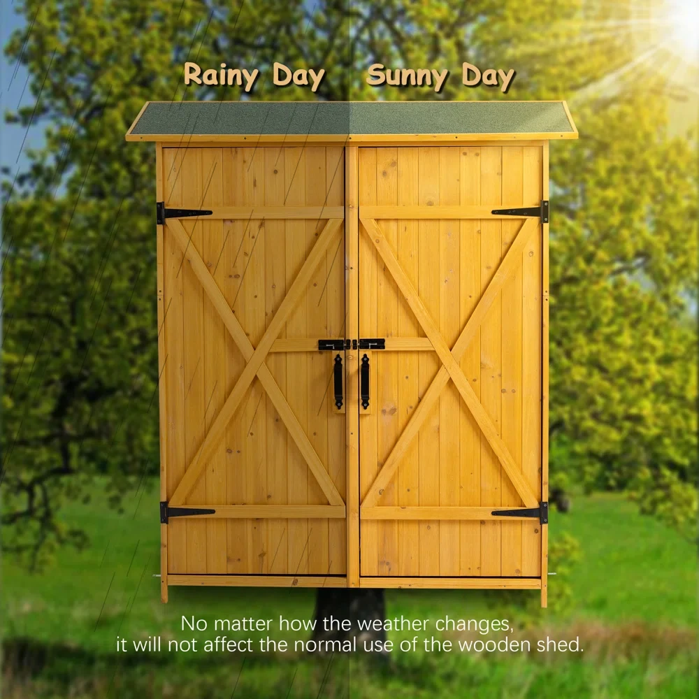 5 ft. W x 1 ft. D Solid Wood Lean-to Tool Shed