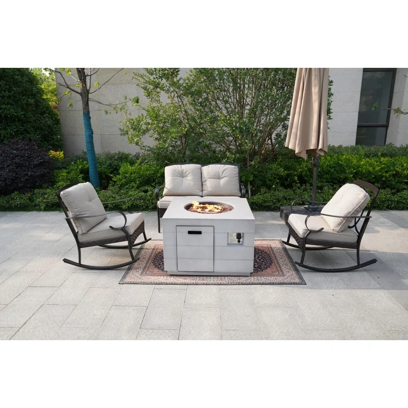 Amairany 4 - Person Outdoor Seating Group with Cushions