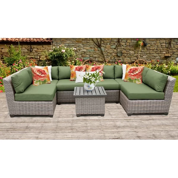 Amjad 7 - Person Outdoor Seating Group with Cushions