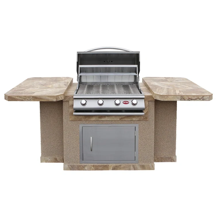 Cal Flame 87.88'' 2 BBQ Grill Island with 4 - Burner Grill