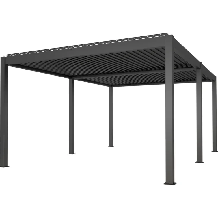 10 ft. W x 10 ft. D Motorized Aluminum Louver Pergola