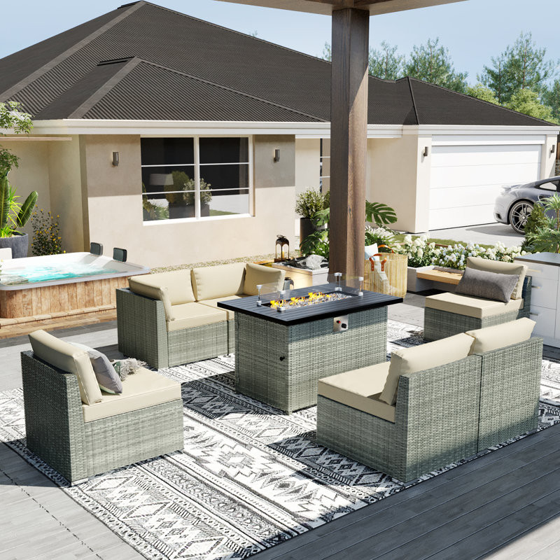 Pam 6 - Person Outdoor Seating Group with Cushions