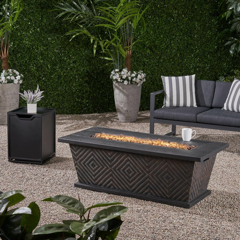 Patricia Concrete Propane Fire Pit Table