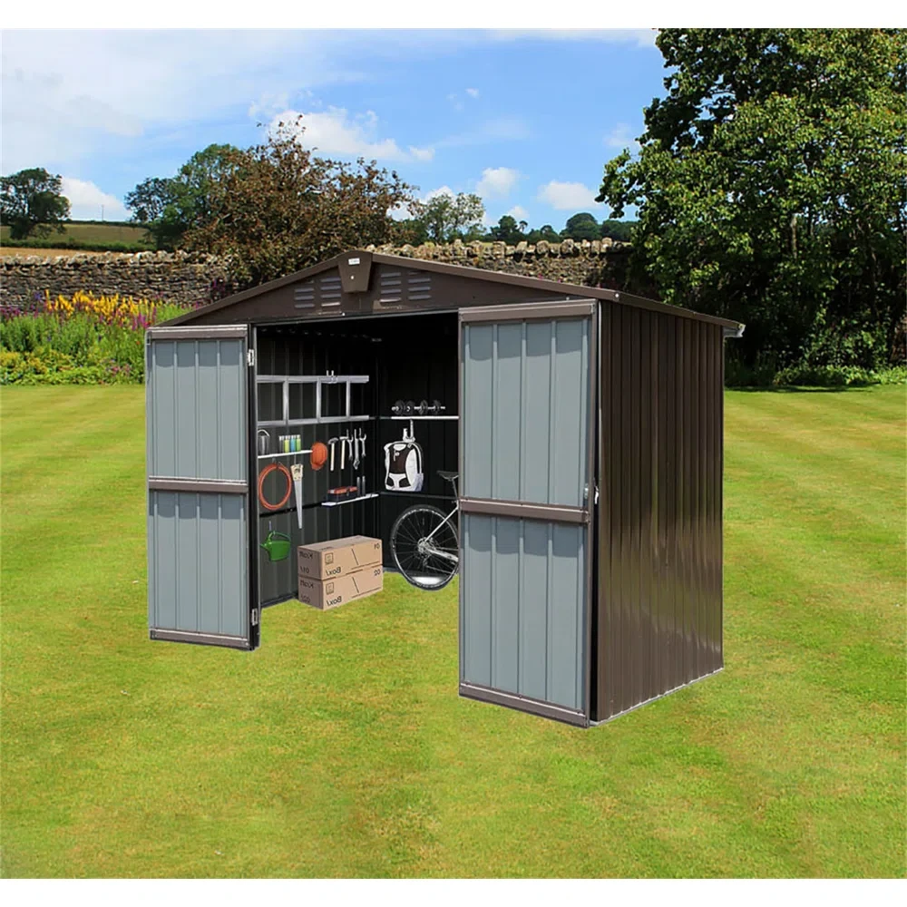 9 ft. W x 8 ft. D Metal Storage Shed