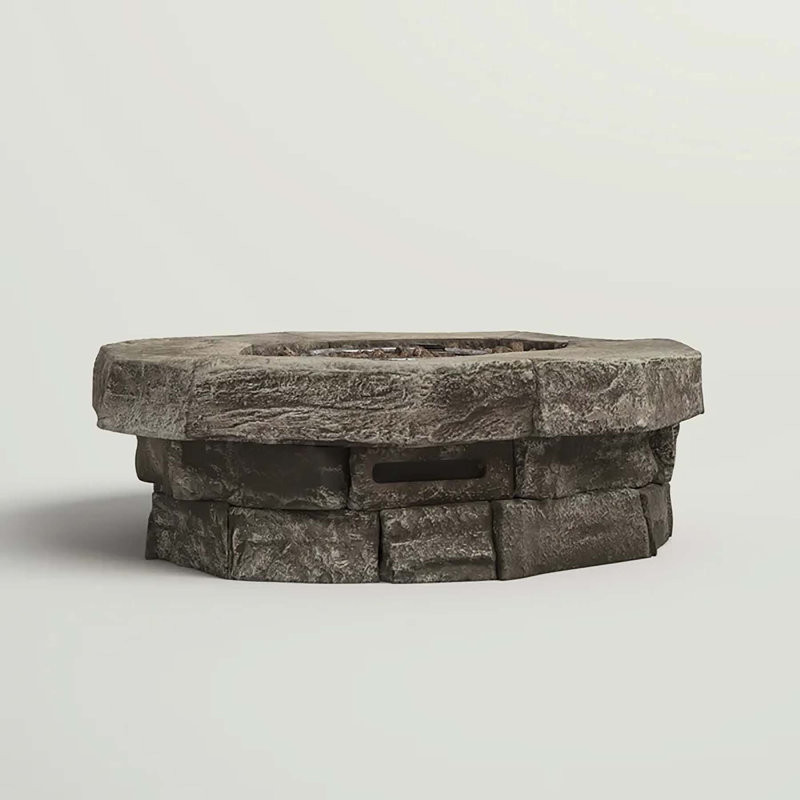 Hekking 11" H x 37" W Concrete Outdoor Fire Pit Table