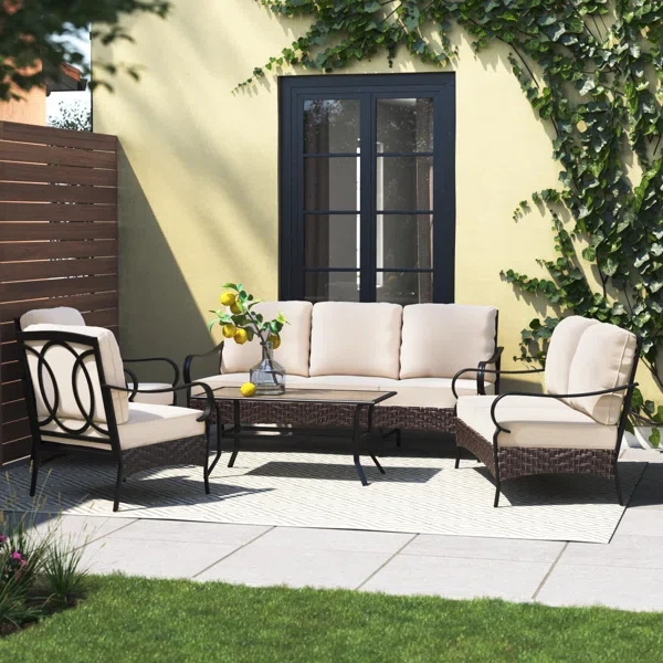 Arwand 7-Person Outdoor Conversation Set with Loveseat