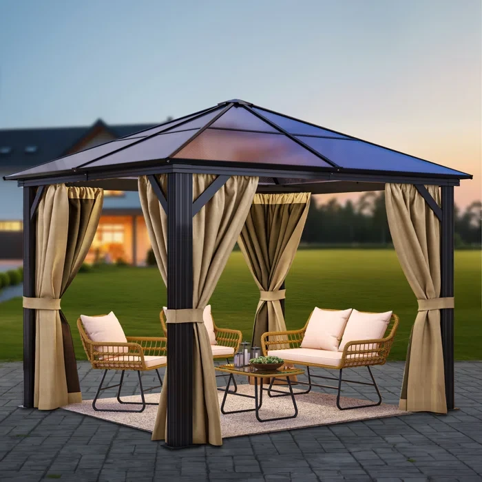 Aluminum Patio Gazebo 10 Ft. W x 10 Ft. D