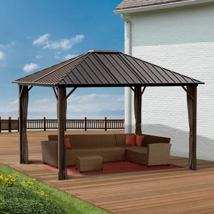 Dakota 8 Ft. W x 8 Ft. D Aluminum Patio Gazebo 12 ft. x 10 ft.