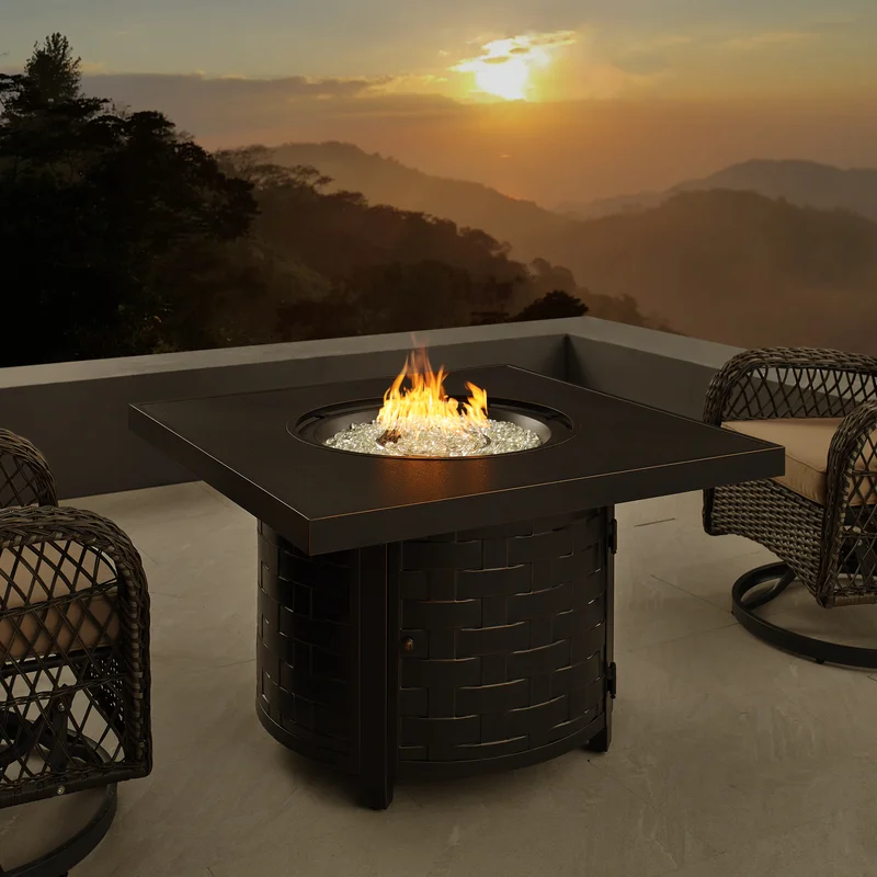 Henley Square Aluminum LPG/NG Fire Pit