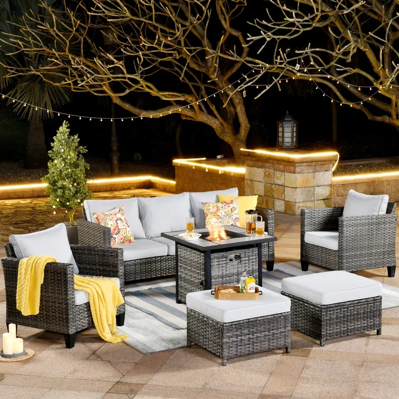 Allcot 5 - Person Outdoor Seating Group with Cushions