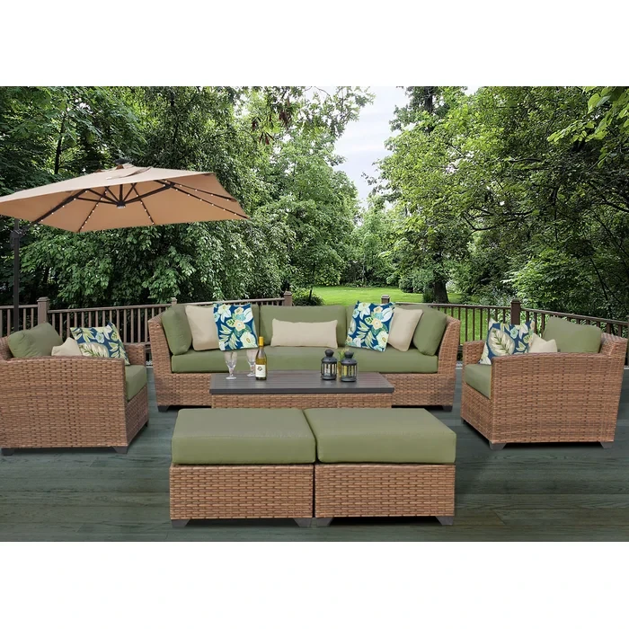 Ambroselli 7 - Person Outdoor Seating Group with Cushions