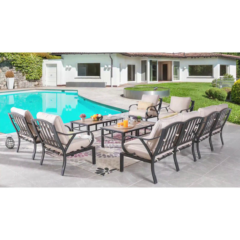 Torpoint 8 - Person Outdoor Seating Group with Cushions