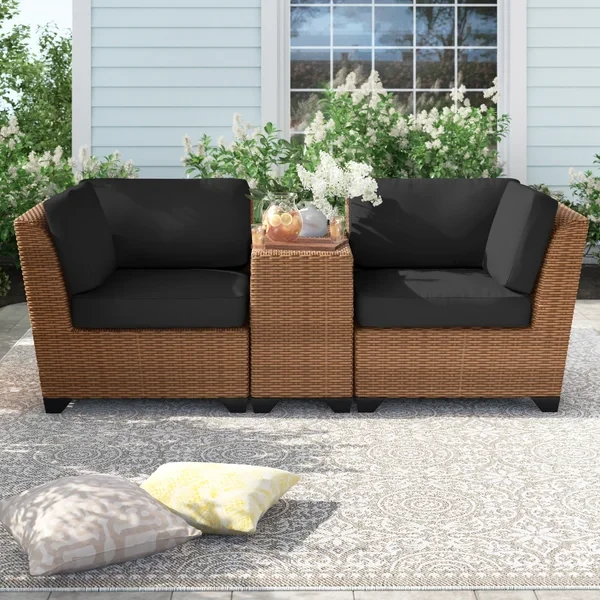 Ambroselli 2 - Person Outdoor Seating Group with Cushions