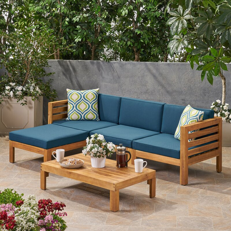 Gislaine 4 - Person Outdoor Seating Group with Cushions