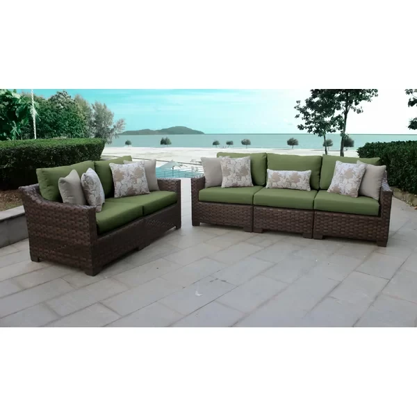 Aelwen 5 - Person Outdoor Seating Group with Cushions